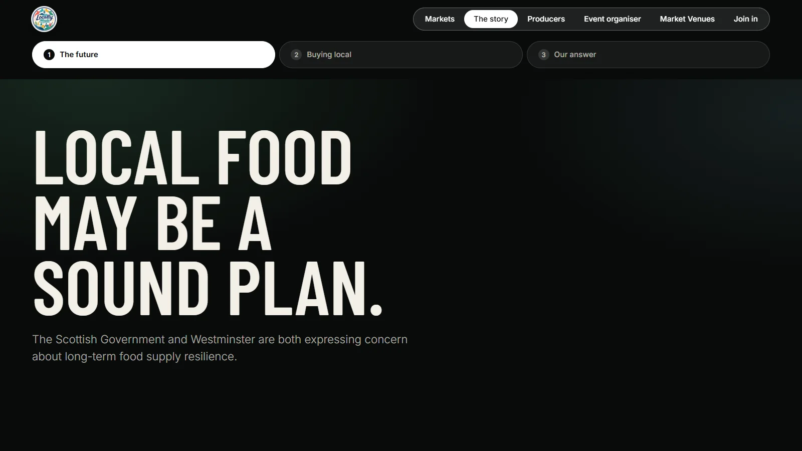The Story: why backing local food may be a sound plan